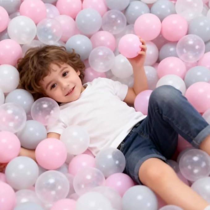 GOGOSO Ball Pit Balls for Toddlers Kids Plastic Balls for Ball-Pit Playpen Pool Baby Play Pastel BPA-Free Non Toxic Play Pastel Crush Proof Bal 50 100 200 500 1000 Count