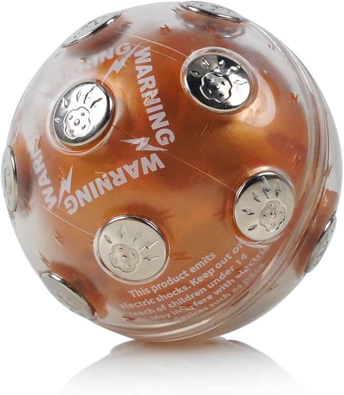 ThinkTop Shock Ball Hot Potato Game, Electric Shocking Game for Christmas, Adventure Funny Novelty Gift Fun Joking for Party, Brown