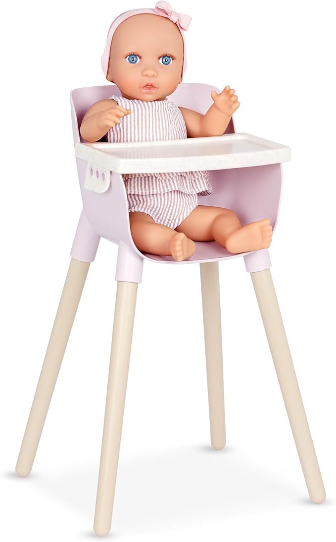 LullaBaby – 14-Inch Realistic Baby Doll & Accessory Bundle – Fair Skin Tone & Blue Eyes – Nursery Care Set – High Chair, Playpen & Jogger Stroller – Pretend Play Toys – Kids 2+ Years