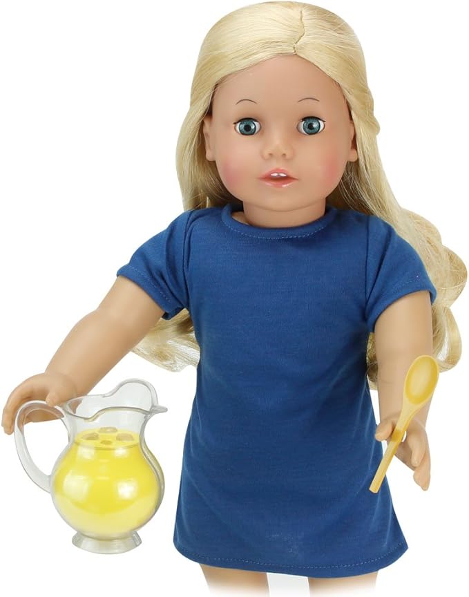 Sophia's 18" Doll 12 pc. Lemonade Stand Set with Doll-Sized Pitcher, Table Runner and Service for Four