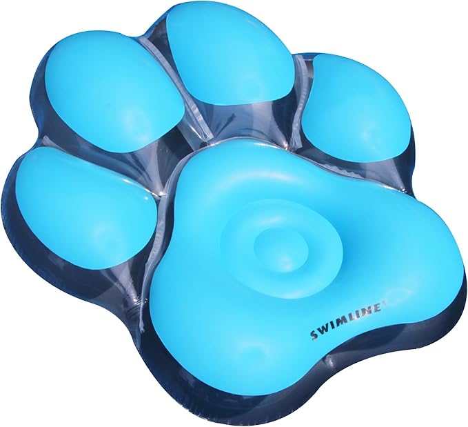 SWIMLINE Original Pet Pawprint Pool Float – Durable Vinyl Lounger for Adults & Teens – Fun Pool Float for Lake, Beach, or Backyard – Easy to Inflate and Store