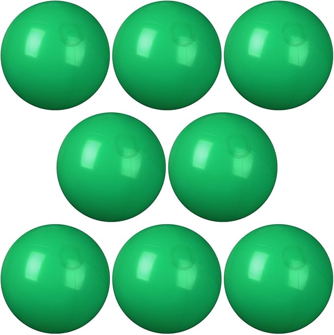 8 Pcs 12 Inch Solid Red Beach Balls Inflatable Beach Ball Bulk Large Blow up Pool Game Toys