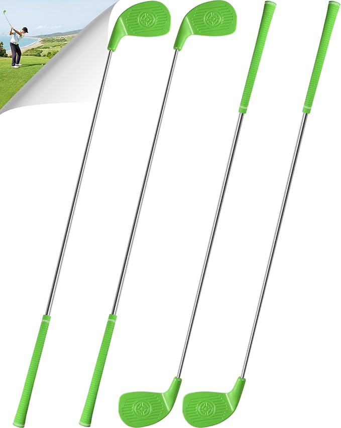 ASONA Green Golf Yard Game Clubs Set for Adults Perfect for Outdoor Backyard Beach Lawn and Social Fun, 36” Standard Length Size with Plastic Oversized Club Head for Birthday or Father’s Day