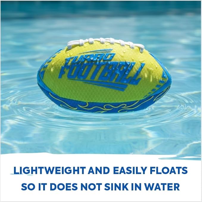 SOAK Waterproof Floating Football for Pool & Beach, Lightweight Non-Slip Surface, Easy Grip Water Toy for Outdoor Play