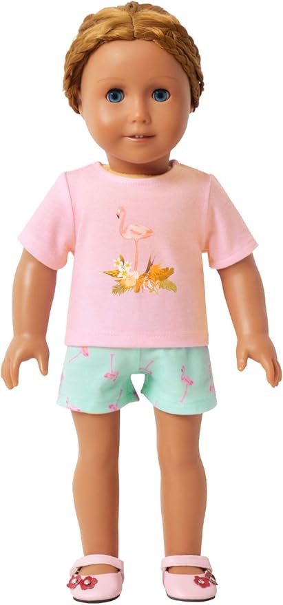QPANCY Matching Girls & Dolls Pajamas Unicorn Pj Sets Summer Cotton Sleepwear