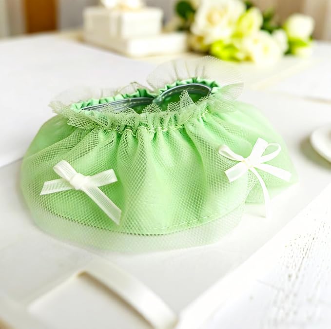 17cm Doll Clothes for Lububu,Outfits Set with Hand-Crocheted Green Sweater, Hat, Skirt, Shoes and Bag, Designer Clothing and Accessories for Macarons Series Dolls Dress-Up(Green Sweater Skirt)