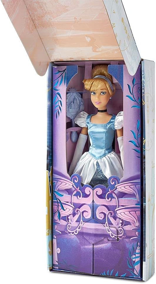 Disney Store Official Princess Classic Doll (Cinderella), 11 Inches, Includes Brush with Molded Details, Fully Posable Toy in Classic Outfit - Disney Princess Toys