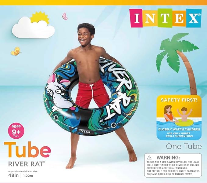 Intex 24-Pack River Rat 48" Inflatable Tubes for Lake/Pool/River | 24 x 68209E