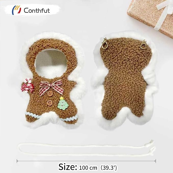17cm/15cm Doll Clothes,Christmas Bag Outfit Set,Christmas Bag Accessories,Stylish Clothes Set Dress Up (No Doll) (Brown+White)