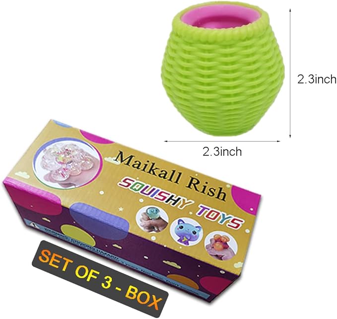 Chick Stress Squeeze Toy 3 Pack Cute Animal Pop Out Funny Toys Anti Stress Soft Sensory Toys for Adults Kids Boys Girls Easter Gifts (Boxed)