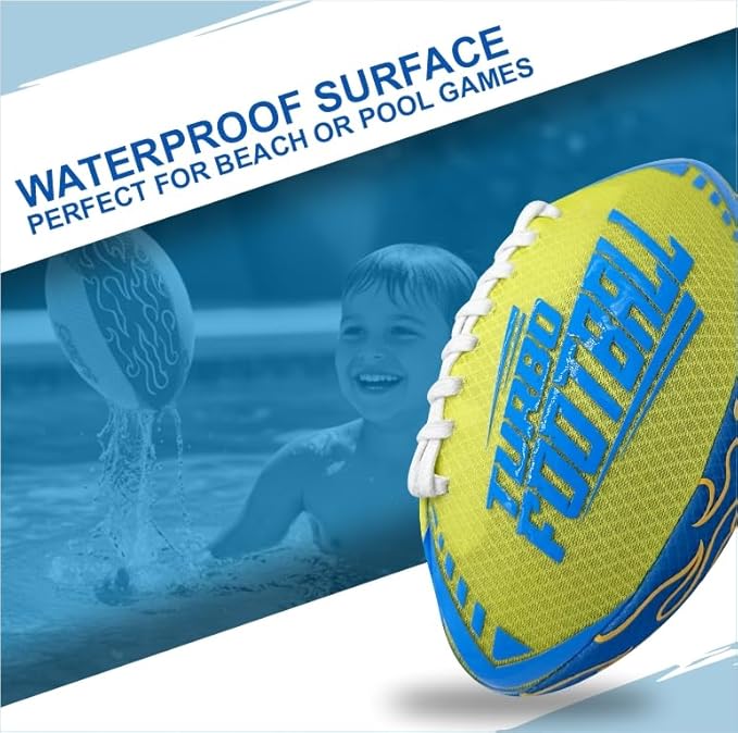 SOAK Waterproof Floating Football for Pool & Beach, Lightweight Non-Slip Surface, Easy Grip Water Toy for Outdoor Play