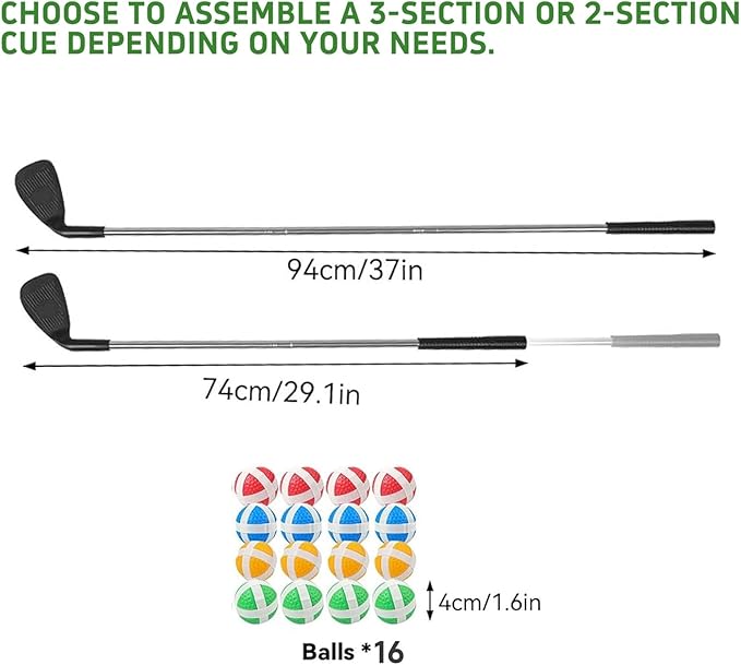Golf Chipping Game Accessories – Replacement Clubs and Balls for Portable Yard Golf Game, Indoor & Outdoor Practice, Backyard, Beach, Office, Family Fun, Golf Gifts for Adults