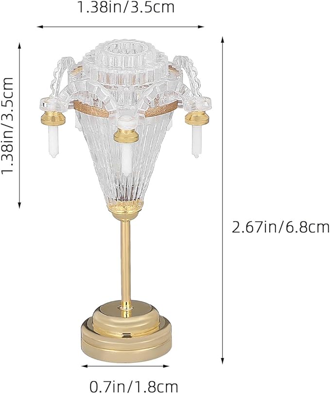 TOYANDONA Dollhouse Chandelier - 1/12 Scale Doll House Ceiling Lamp Miniature Dollhouse Lights Led Battery Operated for Doll House Accessories Mini Museum Lights Decorations