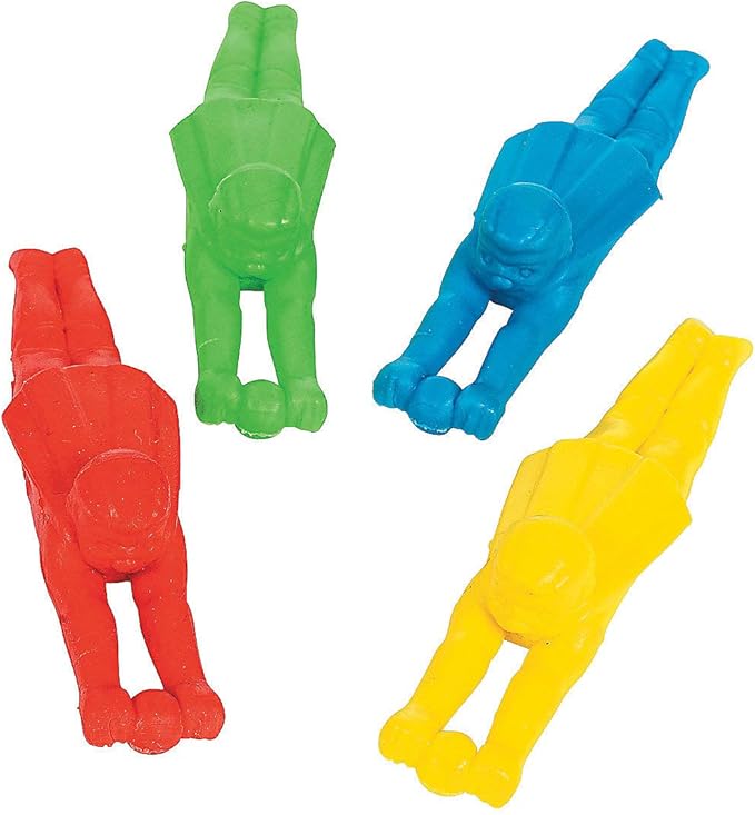 Fun Express - Stretchable Flying Superheros - Toys - Value Toys - Sticky & Stretch Toys - 12 Pieces