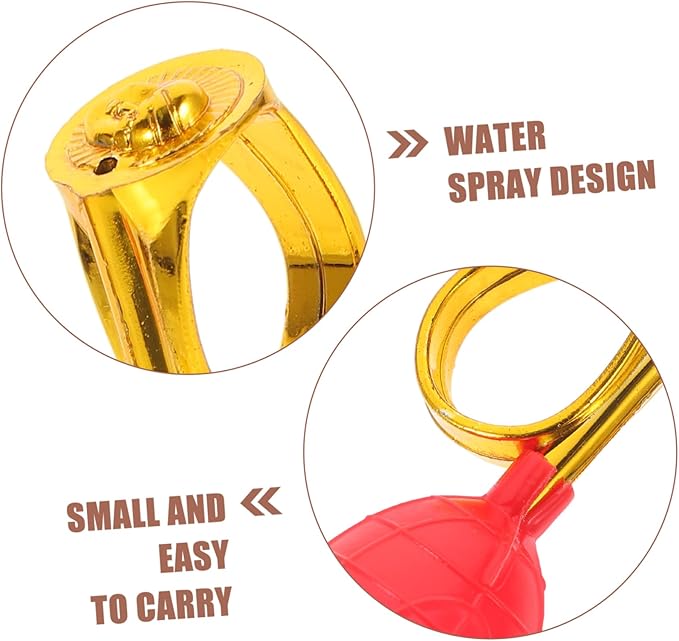 Homoyoyo 6pcs Water Spray Ring Prank - Fun Party Props for and Adults - Ideal for Birthday Celebrations Bath Time Fun and Hilarious Trick Games