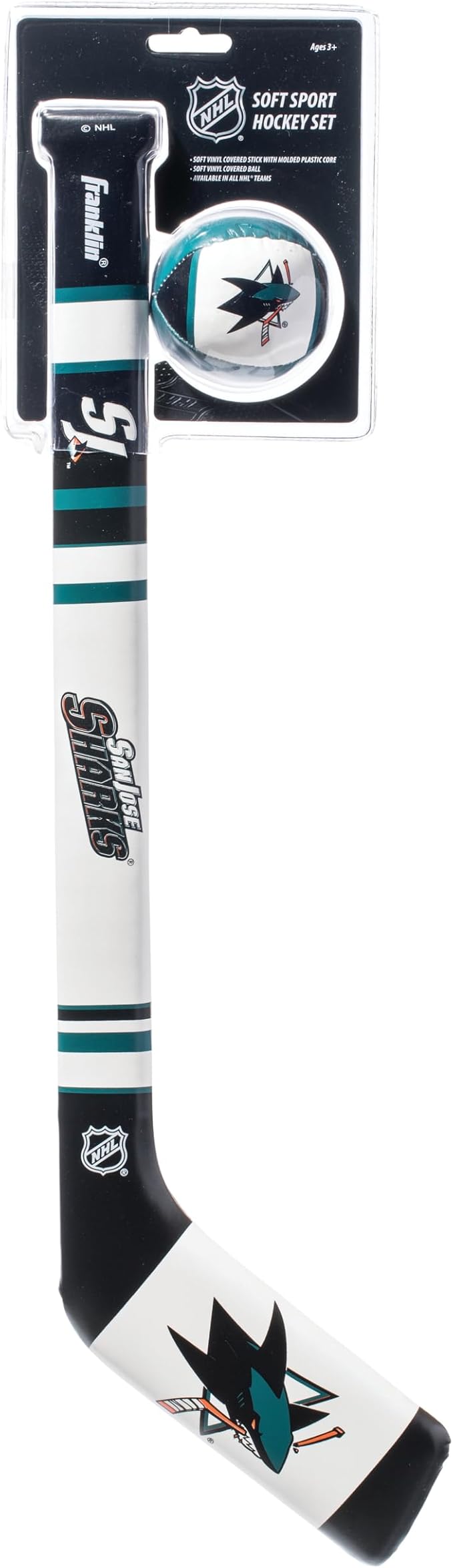 Franklin Sports NHL Team Mini Soft Hockey Stick Set - NHL Team Soft Foam Mini Hockey Stick and Ball - Great Toy for Kids