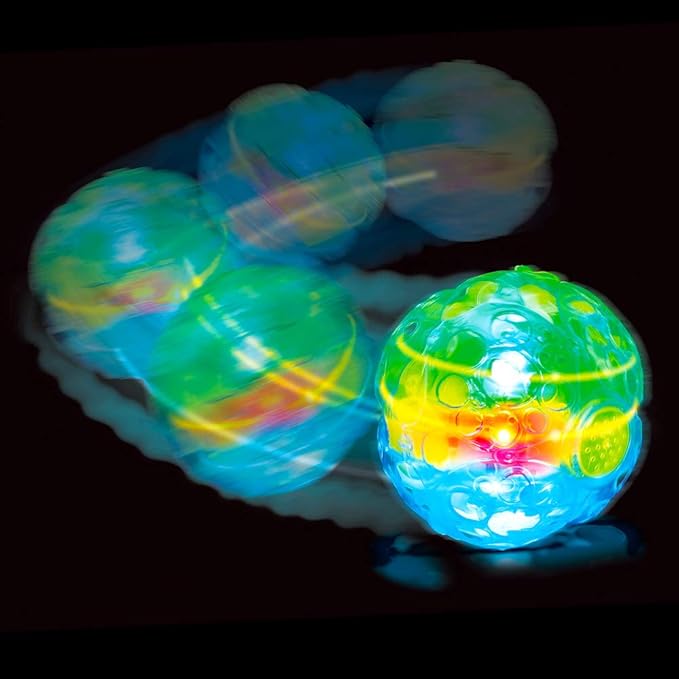 Rhode Island Novelty 3.75 Inch Light-Up Dancing Ball, One Per Order