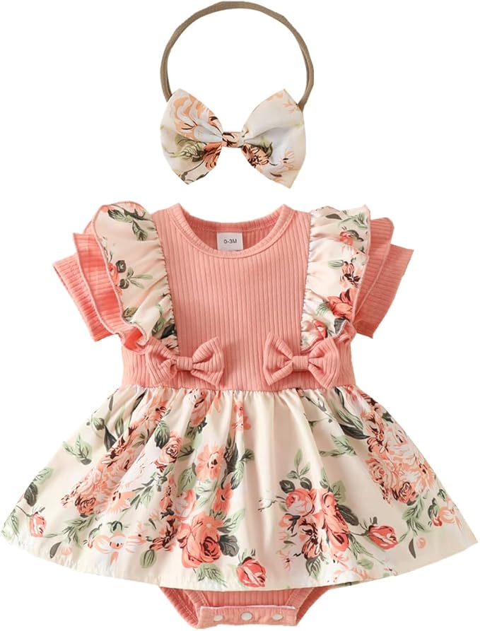 Reborn Doll Clothes Accessories - 24 Inch Girl Outfits 2 Pcs Set for 22-24 Inch Newborn Reborn Baby or Toddler Girl Doll
