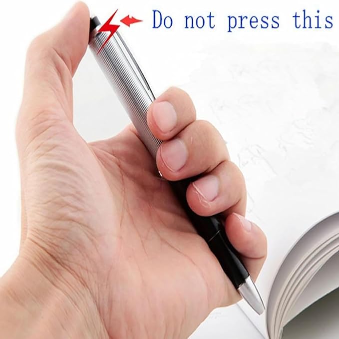 Silver Shock Pen, Interesting Surprising Prank Items, Lightweight Shocking Practical Joke Toys for Outdoor Novelty and Gag Games, Decorations