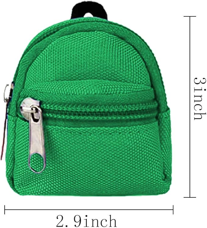 SOTOGO 10 Pieces Doll Backpacks Mini Dolls Zipper Backpack Dollhouse Accessory Bags Doll Accessories for Daily Supplies