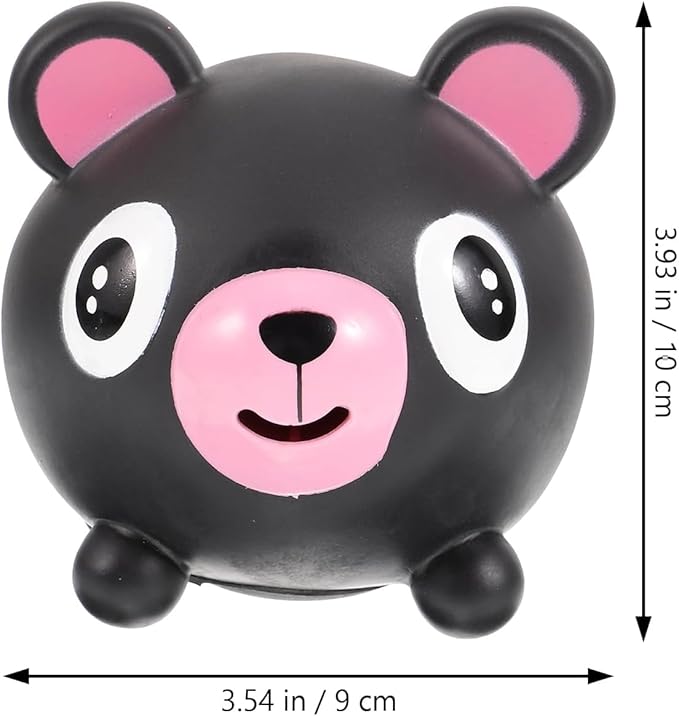 TOYANDONA Squeeze Toy for Kids - Bear Tongue Stick Out Animal Tongue Out Toy Squeeze Ball for Stress Relief Fun Kids Adults Birthday Party Favors Easter Basket Goodie Bag Stocking Stuffers, Black