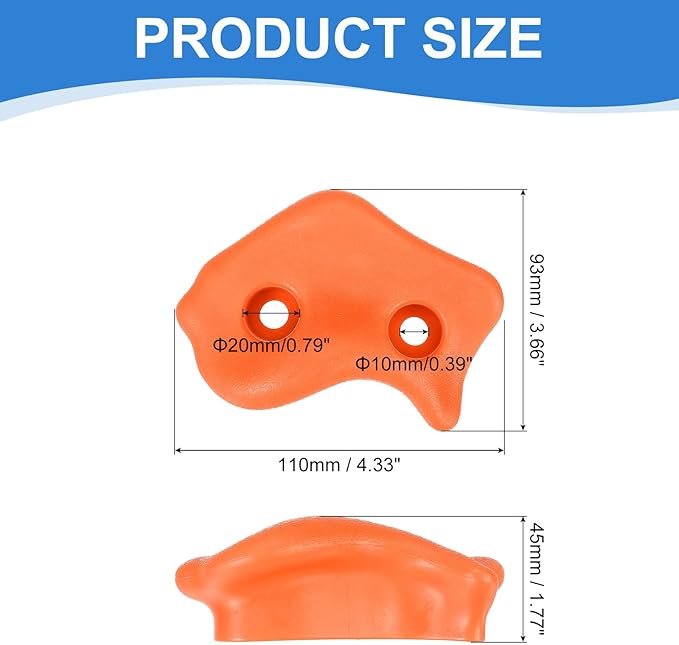 PATIKIL Climbing Rock Wall Grips Play Set Climber Attachments with Double Hole for Playground Accessory Indoor Outdoor