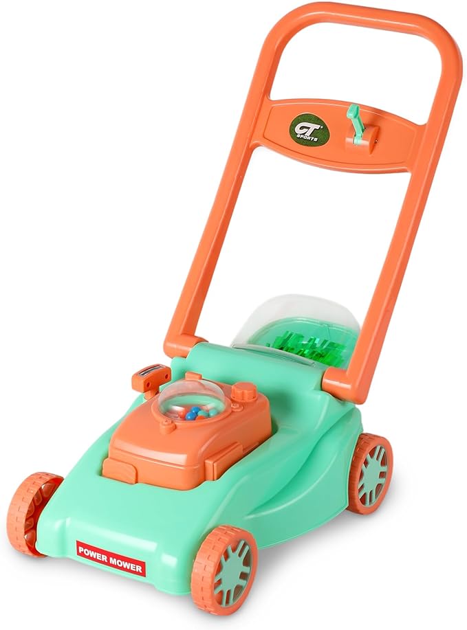 Kids Lawn Mower with Realistic Grass-Cutting Action and Sounds–No Batteries Required | Kids Lawn Mower，Fun Outdoor Push Toy for Kids