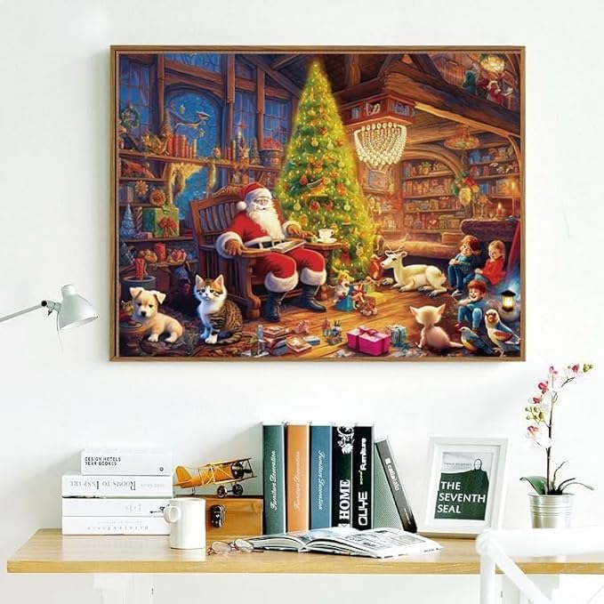 500 Piece Puzzles for Adults Santa Claus Family 20.5 x 15 Inch 500 Piece Jigsaw Puzzles for Adults Christmas Puzzles 500 Pieces for Adult Educational Challenge Puzzle