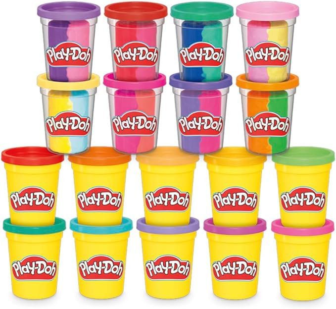 Play-Doh 22 Pack Ultimate Color Variety, Bulk Assorted Colors, 2 & 4 Ounce Modeling Compound Cans, Kids Arts & Crafts, Preschool Toys, Ages 2+ (Amazon Exclusive)