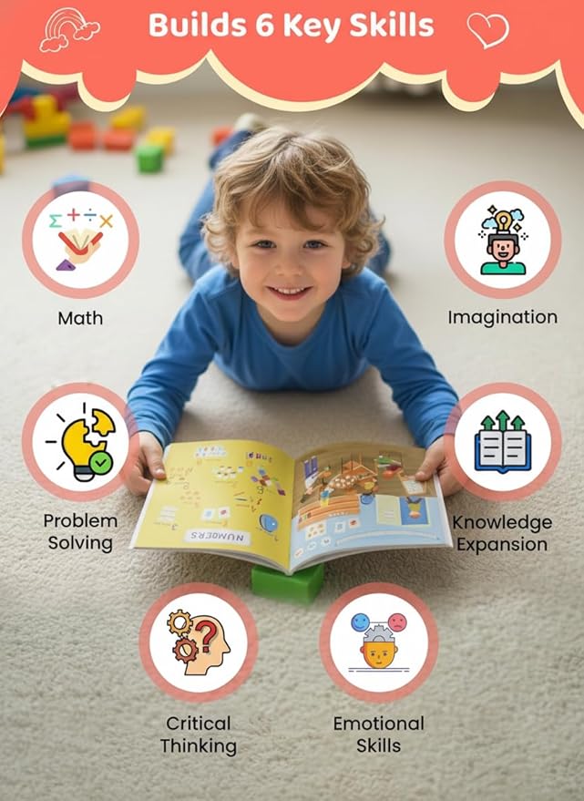 QuTZ Talking Pen Book Set, Learn to Read Sound Books, Learning Toys with 8 Tap to Read Books, 600+ Words & Fun Facts, 6 Phonics Story Books, 700+ Games, Educational Toy for Kids 3+ (Paperback Version)