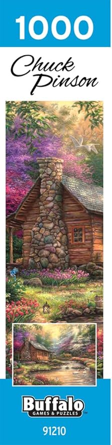 Buffalo Games Jigsaw Puzzles for Adults 1000 Pieces - Chuck Pinson - Brookside Retreat - Hard Adult Puzzle with Reference Poster, Fun, Unique & Challenging for All Abilities, Large 26.75 x 19.75