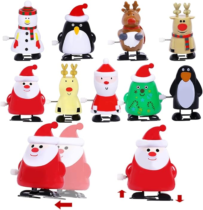 Max Fun 18pcs Christmas Stocking Stuffers Wind Up Toys Assortment for Party Favors & Goody Bag Fillers
