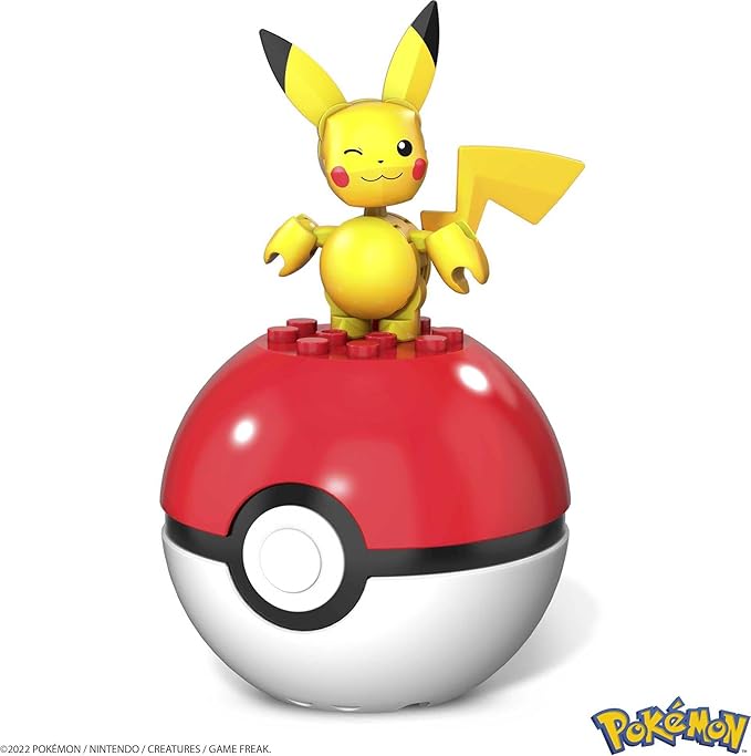 Mega Construx Pokemon Pikachu Construction Set, Building Toys for Kids (GVK60)