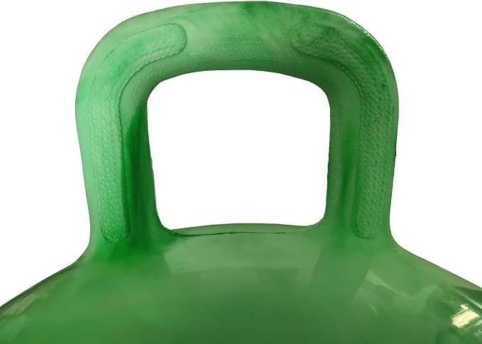 AppleRound Hippity Hoppity Hopball with Pump – Sit-On Bouncy Exercise Ball with Handle, 18 inch / 45 cm for Kids Ages 3-7, Cloud Colors (Green)