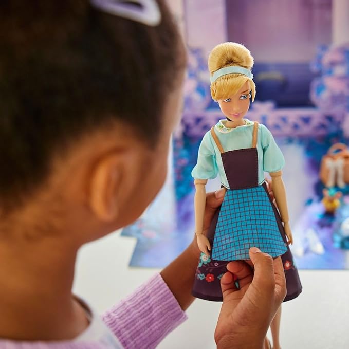 Disney Store Official Cinderella Story Doll - 11 Inches - Includes Coloring Book and Additional Dress, Princess Doll in Classic Outfit, Disney Princess Toys for Girls