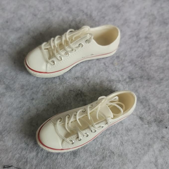 1:6 Scale Figure Shoes Sneakers Shoe for 1/6 12 inch Female Action Figure Phicen TBLeague (White)