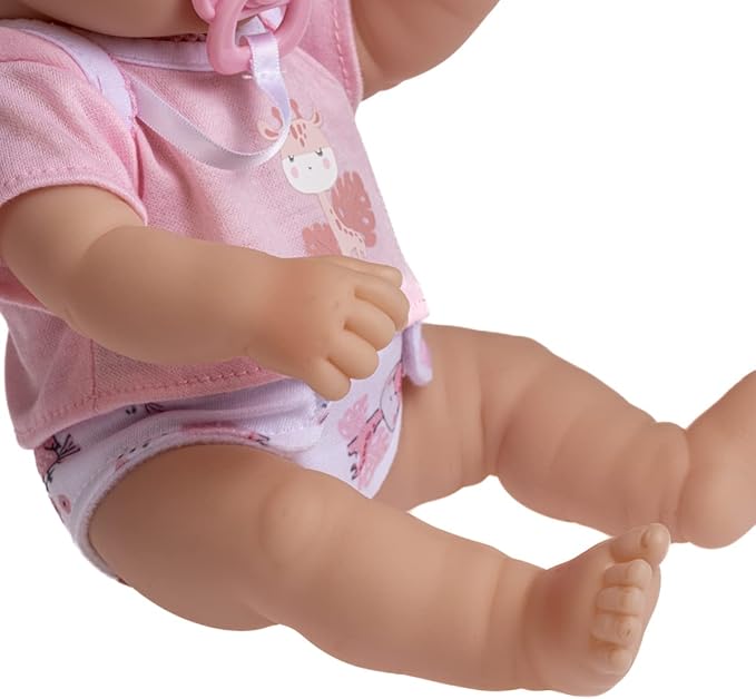 JC Toys - La Newborn Nursery | 7 Piece Doll Gift Set | 12" Life-Like Asian Doll with Accessories | Purple | Ages 2+ (18346)