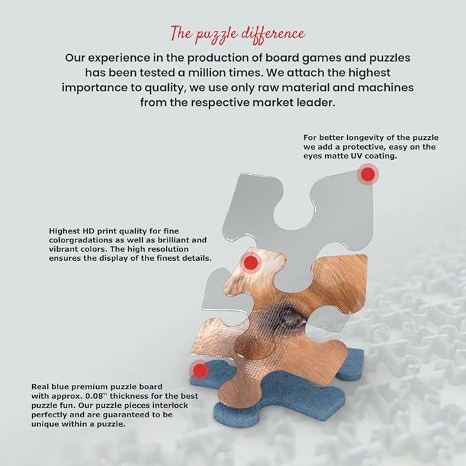MyPuzzle Fox Family - Premium 300 Piece Jigsaw Puzzle for Adults