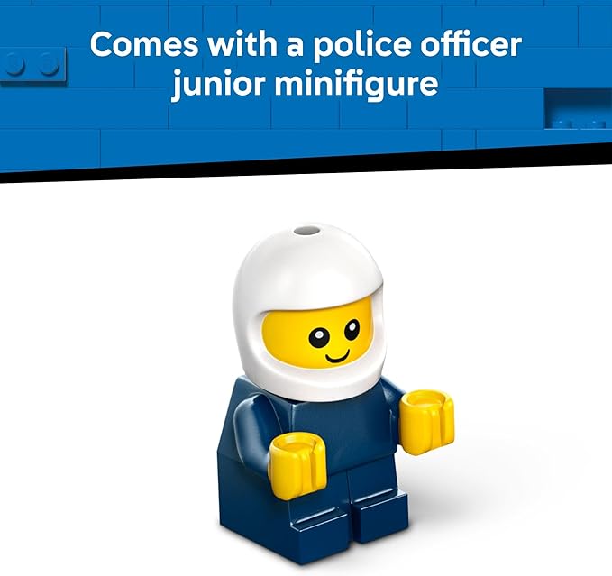 LEGO City Rides – Police Truck Building Toy for Kids - Pretend Play Set for Boys & Girls, Ages 5+ - with Police Officer Junior Minifigure - Gift Idea for Birthdays - 60481