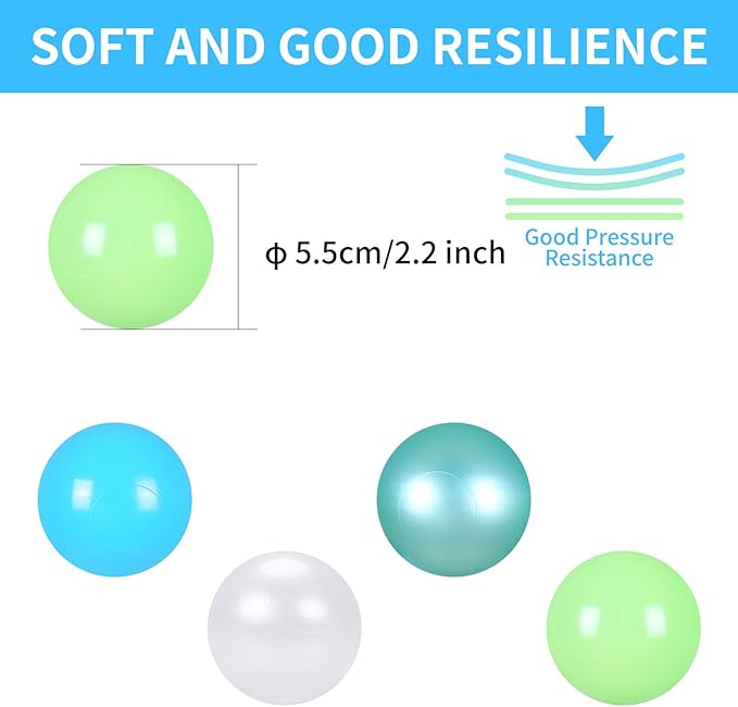 STARBOLO Ball Pit Balls for Toddlers Phthalate Free BPA Free Non-Toxic Crush Proof Play Balls for Toddlers Kids Pool Playhouse Pack of 100 200 500