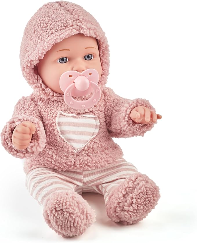 12 inch My First Baby Doll Toy playset with Accessories and Clothes in Gift Box, Ideal Gift for 3+ Years Old Girls Toddlers