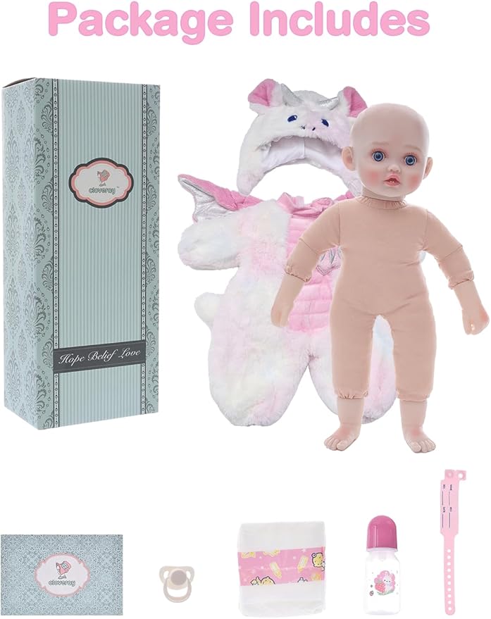 Baby Dolls, 18inch Large Realistic Cute Soft Body Baby Doll Real Life Baby Dolls with Accessories for 3+ Year Old Girls Gifts, Pretend Play, Collection, Love Slogan Design