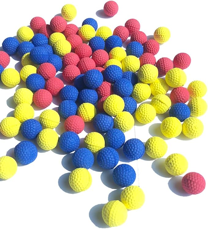 Taken All Rival 100-Round Refill Pack, Replace Round Balls Foam Bullet Balls for Children Kids Toy Guns. (Mix Color)