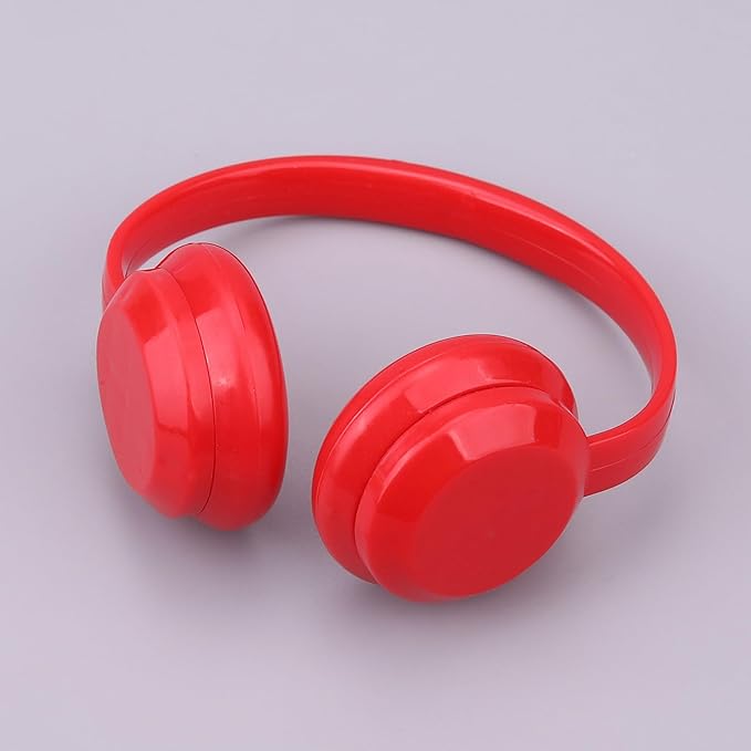 lububu Accessory - Miniature Headphones Acrylic Material, Suitable for Photography and Display | Suitable for lububu Dolls (Red Earphones（no Doll)