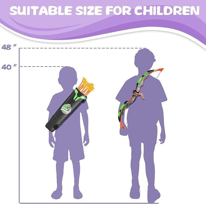 2 Pack Bow and Arrow Set with Moving Standing Target& 2 Colors 20 Suction Cup Arrows, Light Up Archery Toys for Kids age 4-12 Years Old Boys Girls Indoor and Outdoor, Birthday Gifts Christmas ideas