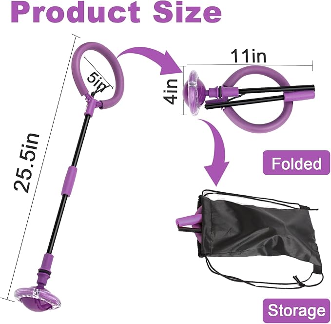 Skip Ball for Kids, Portable Foldable Colorful Flash Wheel Swing Ball Sports Fitness Toys for Girls & Boys,Toy for Kids & Adults. Gifts for Mom Women & Girls Toys Age 5-10 Years
