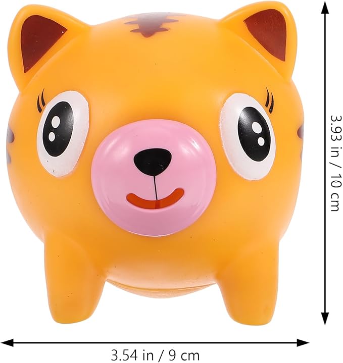 TOYANDONA Squeeze Toy for Kids - Tiger Tongue Stick Out Animal Tongue Out Toy Squeeze Ball for Stress Relief Fun Kids Adults Birthday Party Favors Easter Basket Goodie Bag Stocking Stuffers, Orange