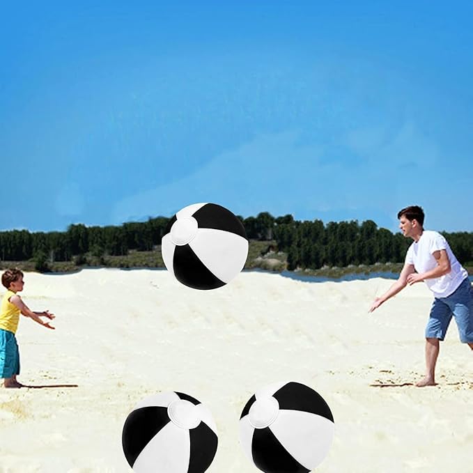 12" Beach Balls Bulk 12 Pack Inflatable Pool Ball for Kids Summer Water Games Party Supplies