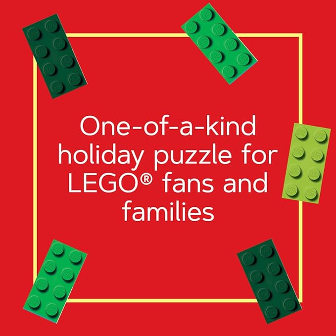 Lego Christmas Train Puzzle | Four Connecting 100-Piece Jigsaw Puzzles