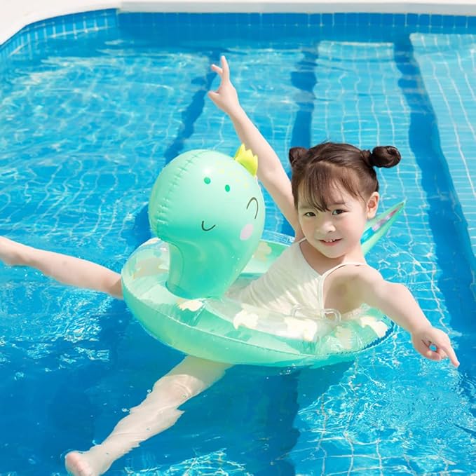New Baby Swimming Pool Floats for Toddler Kids 8-48 Months Under 44lb, Inflatable Swim Ring Water Raft with Seat for Summer Beach Outdoor Children Infant Bath Toys